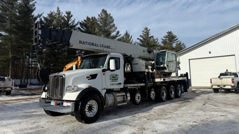 Crane and lift equipment used for tree removal services.