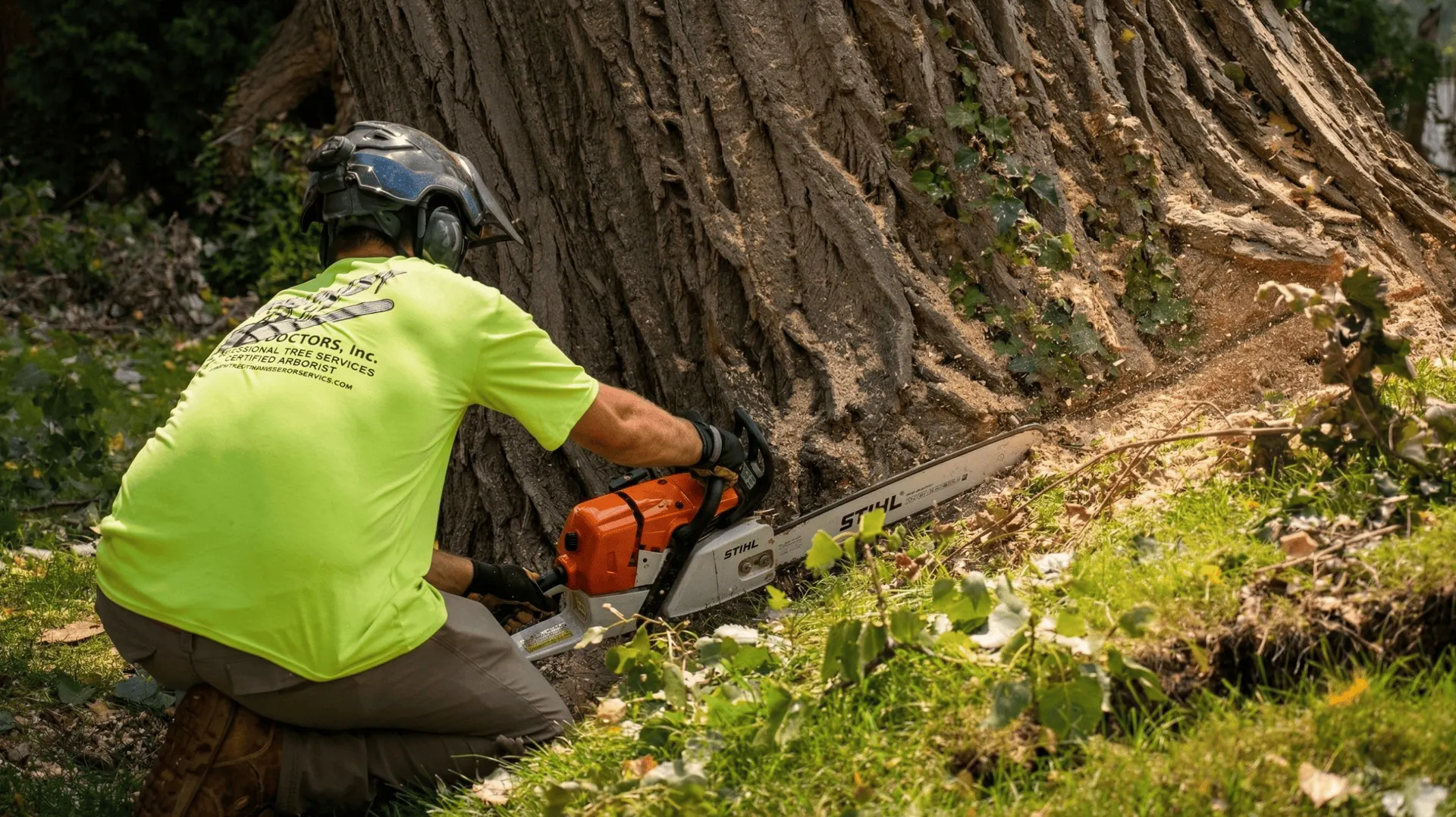 Four tree removal in Minneapolis MN with full cleanup